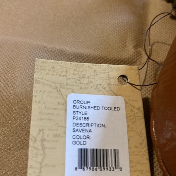 Patricia Nash Designs Clutch Italian Savena Tan Leather Wristlet NWT - Picture 5 of 9